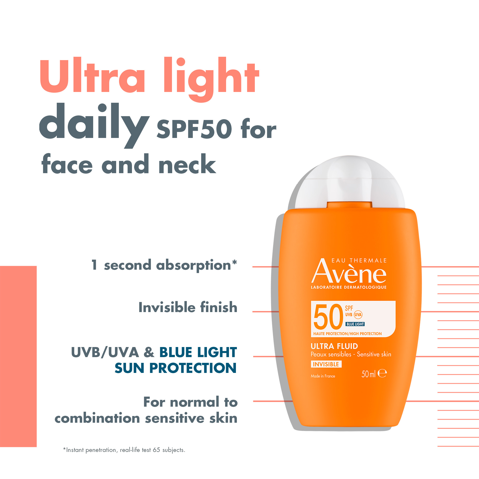 Avène Ultra Fluid Invisible SPF 50 ml